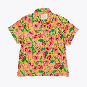 Ban.do Short Sleeve Leisure Shirt in Honey Las Flores